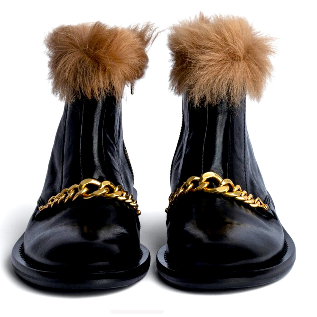 Nwt No Box Lambskimg Leather Ankle Boots